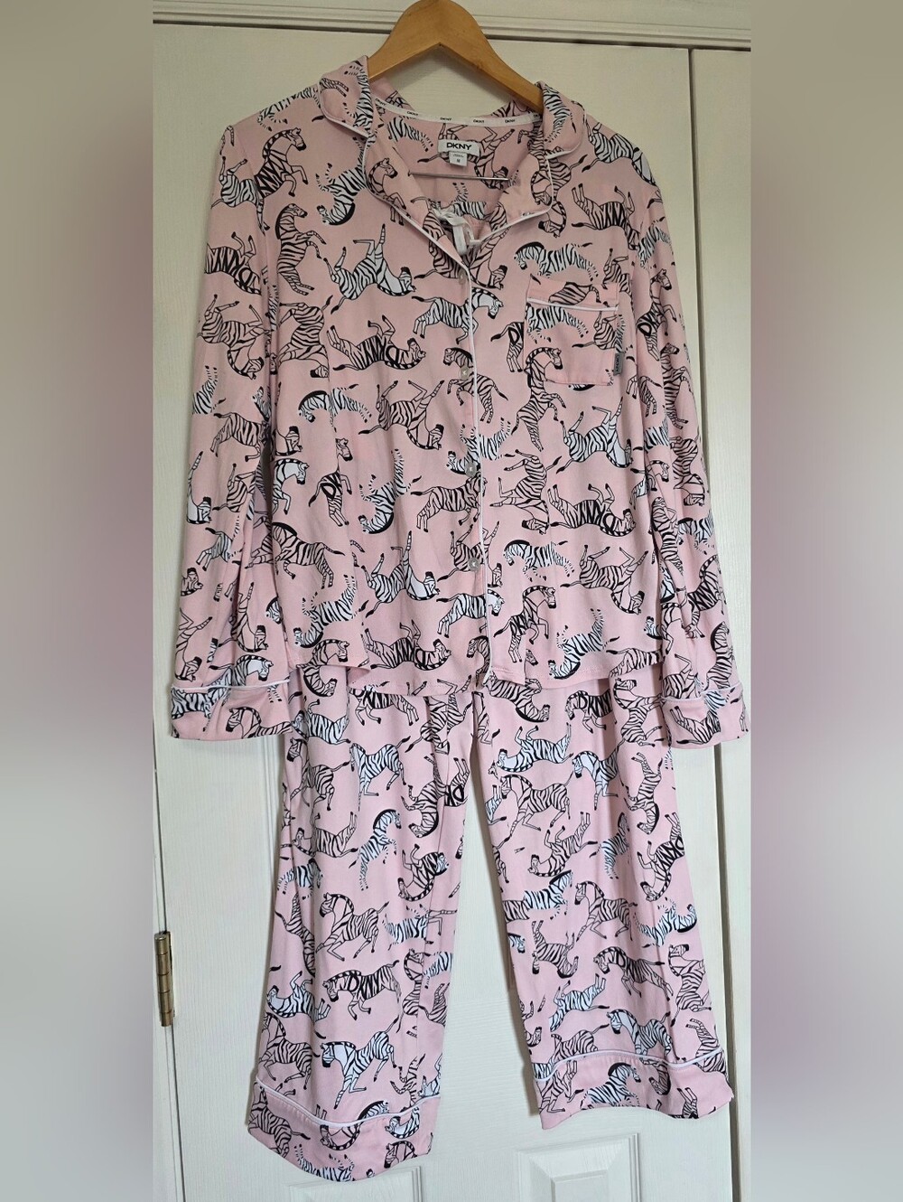 DKNY Pink Zebra Print Women's Pajama Set